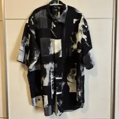 美品】LAD MUSICIAN フェザー柄 オープンカラー 半袖シャツ 黒 - メルカリ