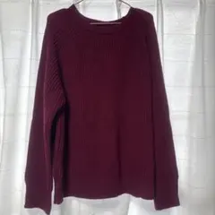 バーガンディ ニットセーター