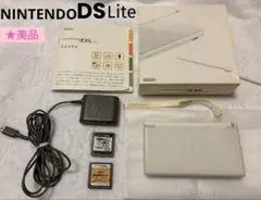 【美品】ニンテンドーDS lite ✭クリスタルホワイト✭ソフト2品付き