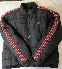 adidas アディダス　超ビッグサイズ　中綿ジャケット　ナイロン　刺繍ロゴ
