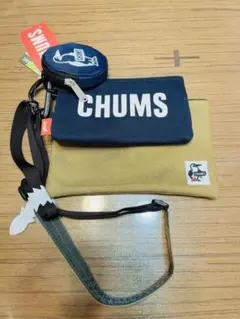 CHUMS ポーチセット ベージュ ネイビー