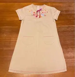 【中古品】Miki House 上品 ワンピース お花刺繍 130㎝
