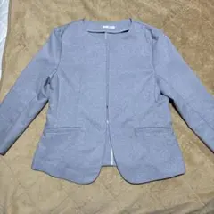 GLACIER グレー ノーカラージャケット　Mサイズ