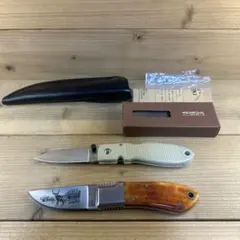 ふくべ鍛治 能登マキリ 孫光 本革（ヌメ牛革）、お手入れ油付 - メルカリ
