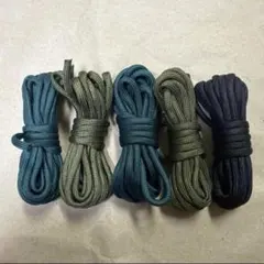 【新品】パラコード 4mm 3m×5本セット　シンプル　黒　ブラック　ダーク系系