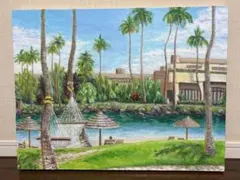 檜山健三　水辺の家（ヴェニス　3号油彩　梅田画廊出品作 檜山健三 水辺の家（ヴェニス 3号油彩 梅田画廊出品作 - メルカリ