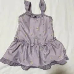 ベビー水着 花柄 ラベンダー 95cm以下