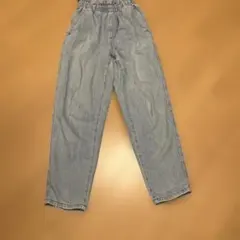 淡いブルーデニムパンツ ウエストゴム