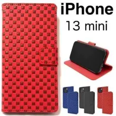 iPhone 13 mini アイフォン チェック柄 手帳型ケース