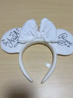 ディズニー カチューシャ ホワイト デニム サイン入り