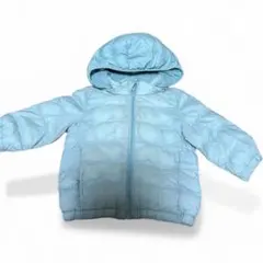 水色 暖かい♡フード付きダウンジャケット