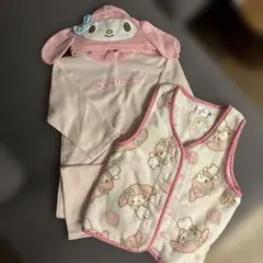 未使用　サンリオ マイメロディ パジャマ ベスト3点セット 110cm