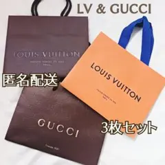 ルイヴィトン新旧＆グッチ 小サイズショッパー3枚セット