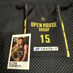 群馬クレインサンダーズ　#15 A.J.EDU 巾着&チェキ風カード