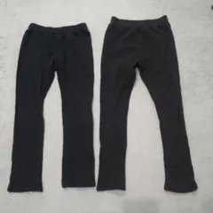 ストレッチパンツ 120㎝ 2枚 黒 ブラック 西松屋