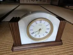 CITIZEN 大理石 / 天然木 アーチ型 クオーツ 電池式 置時計