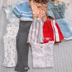 女の子服　まとめ売り　10点セット　Tシャツ　ショートパンツ　レギンス