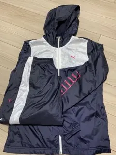 PUMA ジャージ上下セット フード付き ネイビー レディース