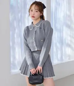 one after another NICE CLAUPポロ襟ニットセットアップ