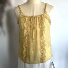 【新品タグ付】LAUTREAMONTシルク100% フリルキャミソールのサムネイル