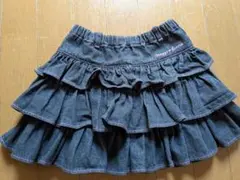 mezzo piano ♪ ブラックデニムフリルスカート♪110