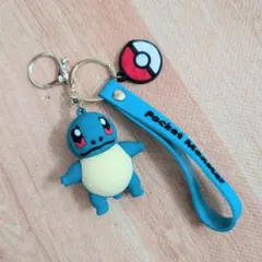미사용 포켓몬 꼬부기 キーホルダー ストラップ マスコット ラバー