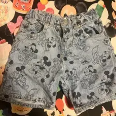 超美品！ZARA ミッキー 短パン デニム 98cm