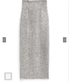 GRL ラメスパンコールツイードタイトスカート[dk1299]