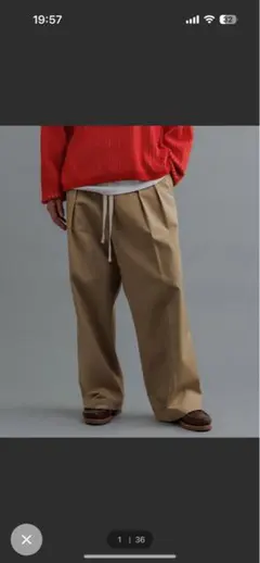 アダムエロペ ワイドパンツ チノパンのサムネイル