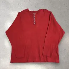 希少S】90s Marlboro サーマルロンT ヘンリーネック 赤 メンズ - メルカリ