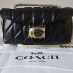 ✨新品✨COACH タビー ショルダー バッグ 26・キルティング ブラック‼️