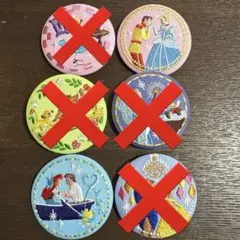 ディズニー刺繍缶バッチ6個セット