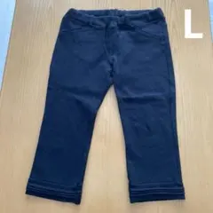【再値下げ!】千趣会　クロップドパンツ　ブラック　Lサイズのサムネイル