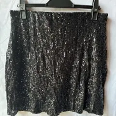 値下げ歓迎★ class 【XXL】ブラック 黒 スパンコール ミニスカート