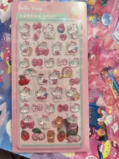 ハローキティ★うるちゅる立体シール★ピンク