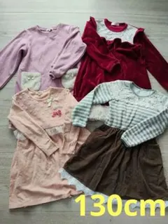 長袖ワンピース　130cm 4着セットSHOO-LA-RUEなど　冬　クリスマス