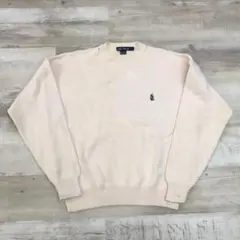 古着 90年代 nautica ノーティカ コットンニット ワンポイントL