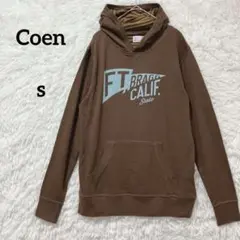 Coen コーエン パーカー 長袖 薄手 ブラウン S プルオーバー