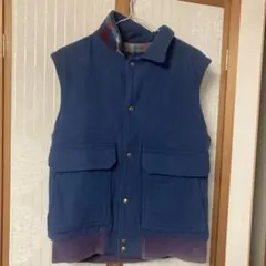 【リバーシブル】80s woolrichウールリッチベスト、 USAヴィンテージ