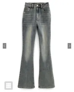 GRL セミフレアデニムパンツ cu508 グレー