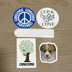 CUP AND CONEステッカー 5枚セット