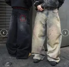 ザッツライフ That's Life ペインター バギーデニム ブルー M