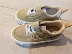 VANS ベージュ スニーカー ベルクロ付き 16センチ
