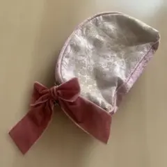 ジルスチュアートリボン付きサテンポーチ ピンク