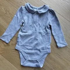 グレー 襟付きロンパース