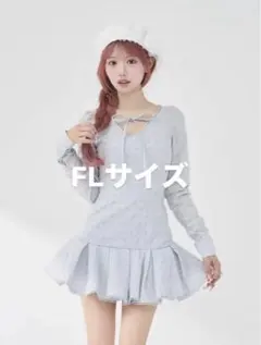 Darich フロントリボンコットンレースミニワンピース FL FreeLサイズ