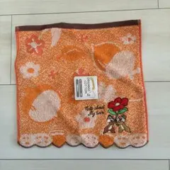 Disney MARUSHIN ミニタオル オレンジ 花柄