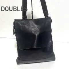 DOUBLES ダブルス ブラック ショルダーバッグ　メッセンジャー