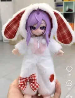 ②ルナに捧ぐ うさぎアウトフィット　着ぐるみ　For Moon bjd ドール