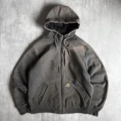 【00s carhartt】ジップパーカー　襤褸　鬼フェード　vintage